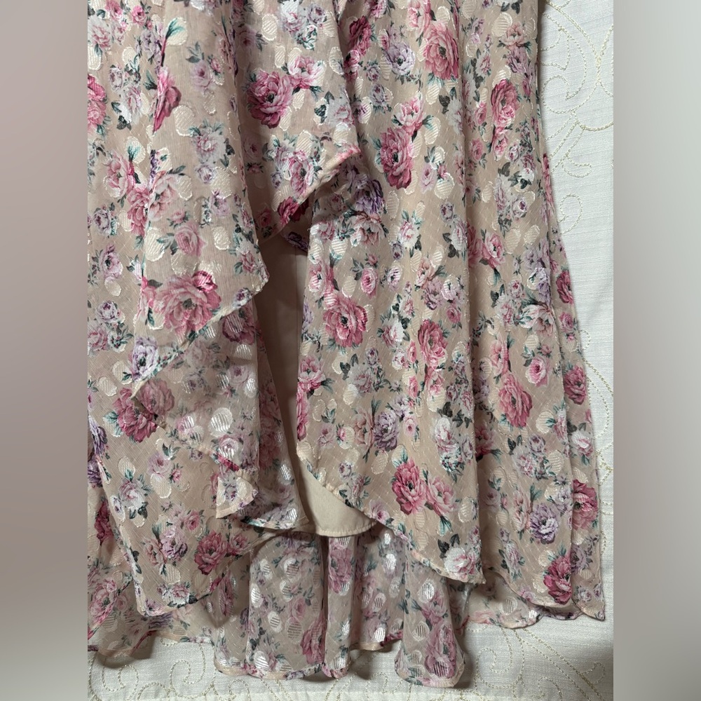 Espress Floral Spaghetti Strap Dress